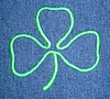 3" Outlined Embroidered Shamrock